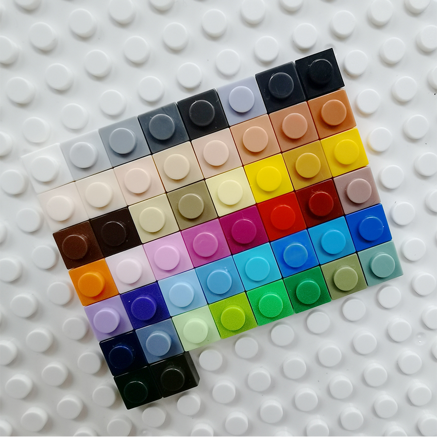 100g About 560pcs Building Blocks 3024 Plate 1x1 Plastic MOC Bricks Parts Pixel Art DIY, Mosaic Art DIY, Compatible with LEG