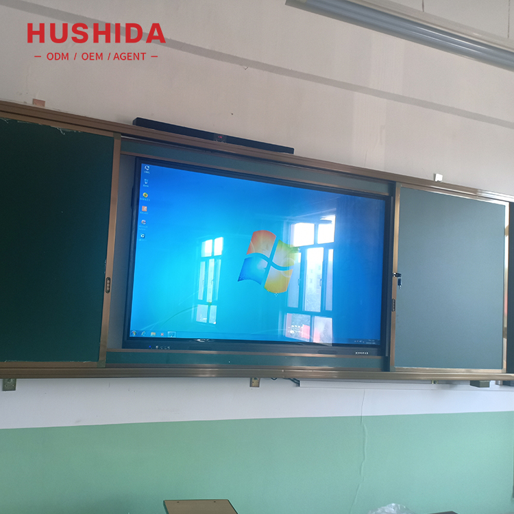 Factory Direct Sale Interactive Digital White Boards Push Pull Blackboard Sliding Chalkboard for Classrooms