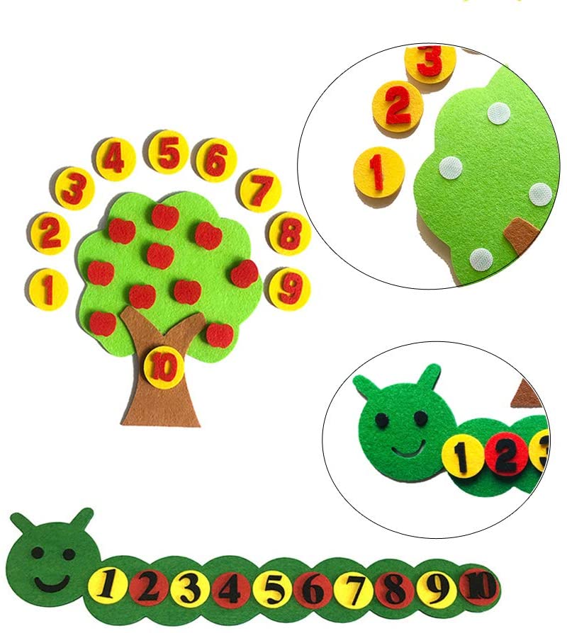 Hot Sale Counting Matching Math Felt Board Toys Baby Educational Toys