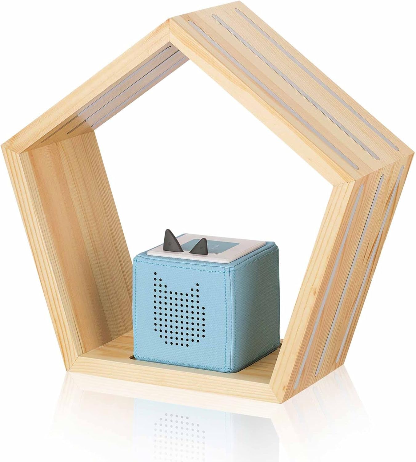 Pentagon Music Box Shelf For Children Magnetic Storage Toniebox Stand Starter Kit Home Decor Toniebox Wall Shelf For Bedroom