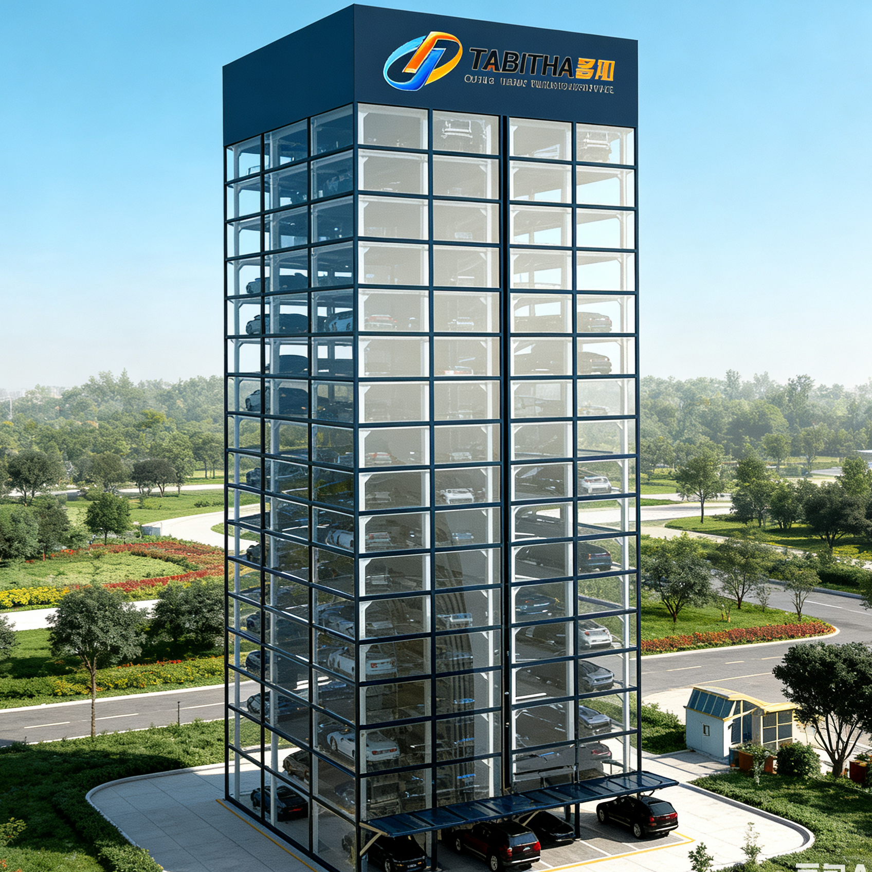 Automated Vertical Parking Equipment Robotic Parking Garage Fully Smart Tower Parking System
