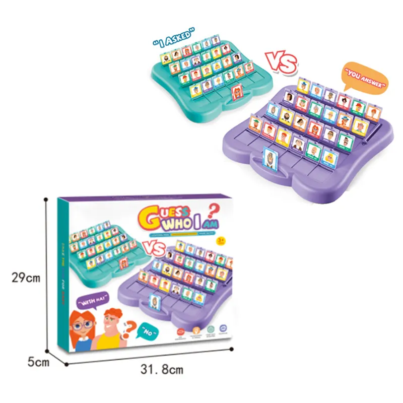 Custom Intelligent Board Game Guess Who Children Indoor Toy Funny Multiplayer Interactive Game Other Education Toy for Children