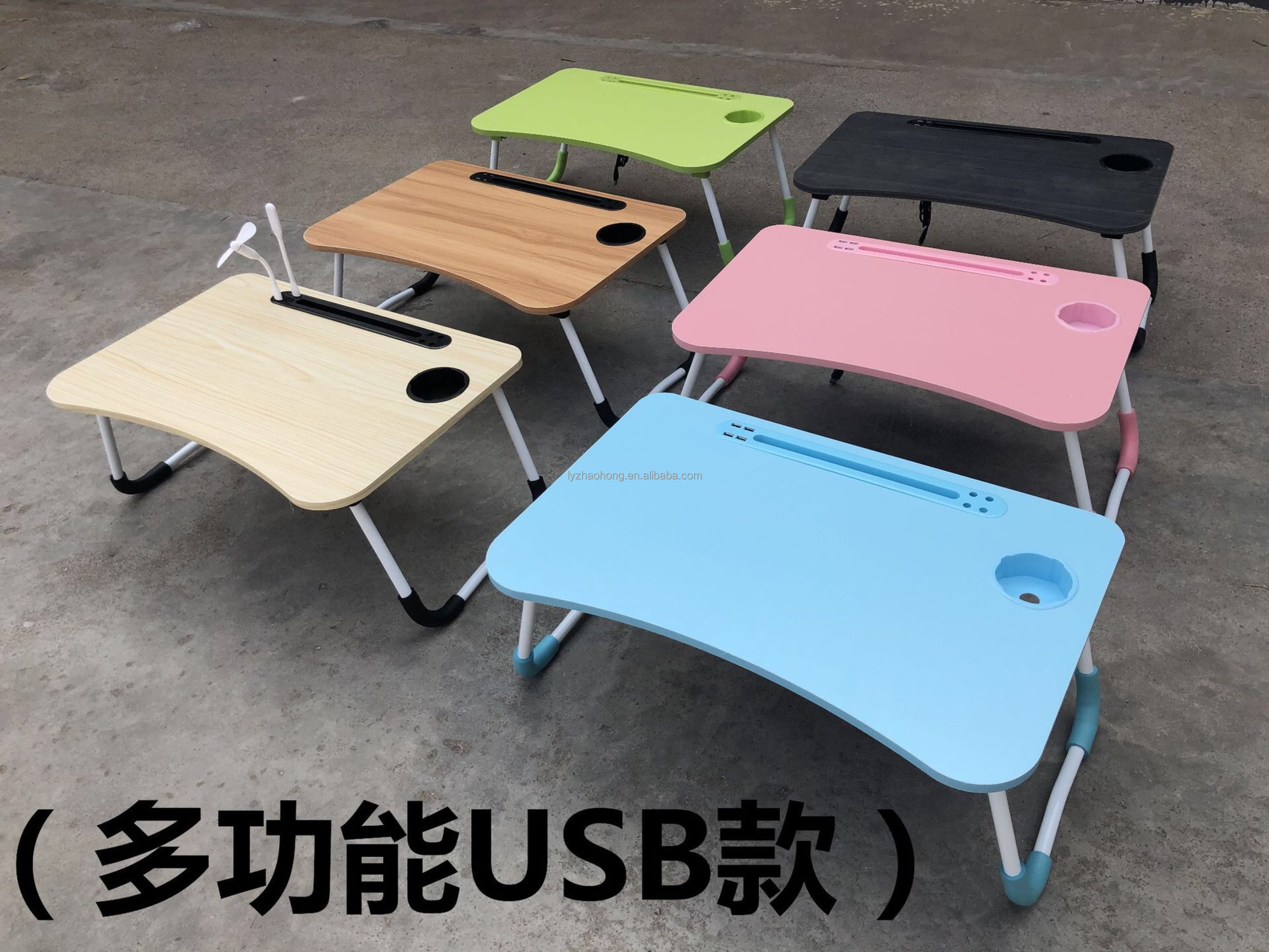 Children's Folding Study Table Mini Folding Computer Desk Folding Computer Desk Bed Computer Desk 60X40CM