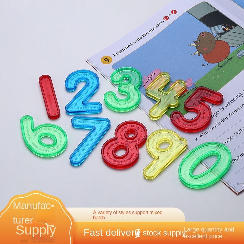 Early Math Puzzle Toys-Eco-Friendly Plastic Preschool Educational Toy with Rainbow Semi-Transparent Design and Small Numbers