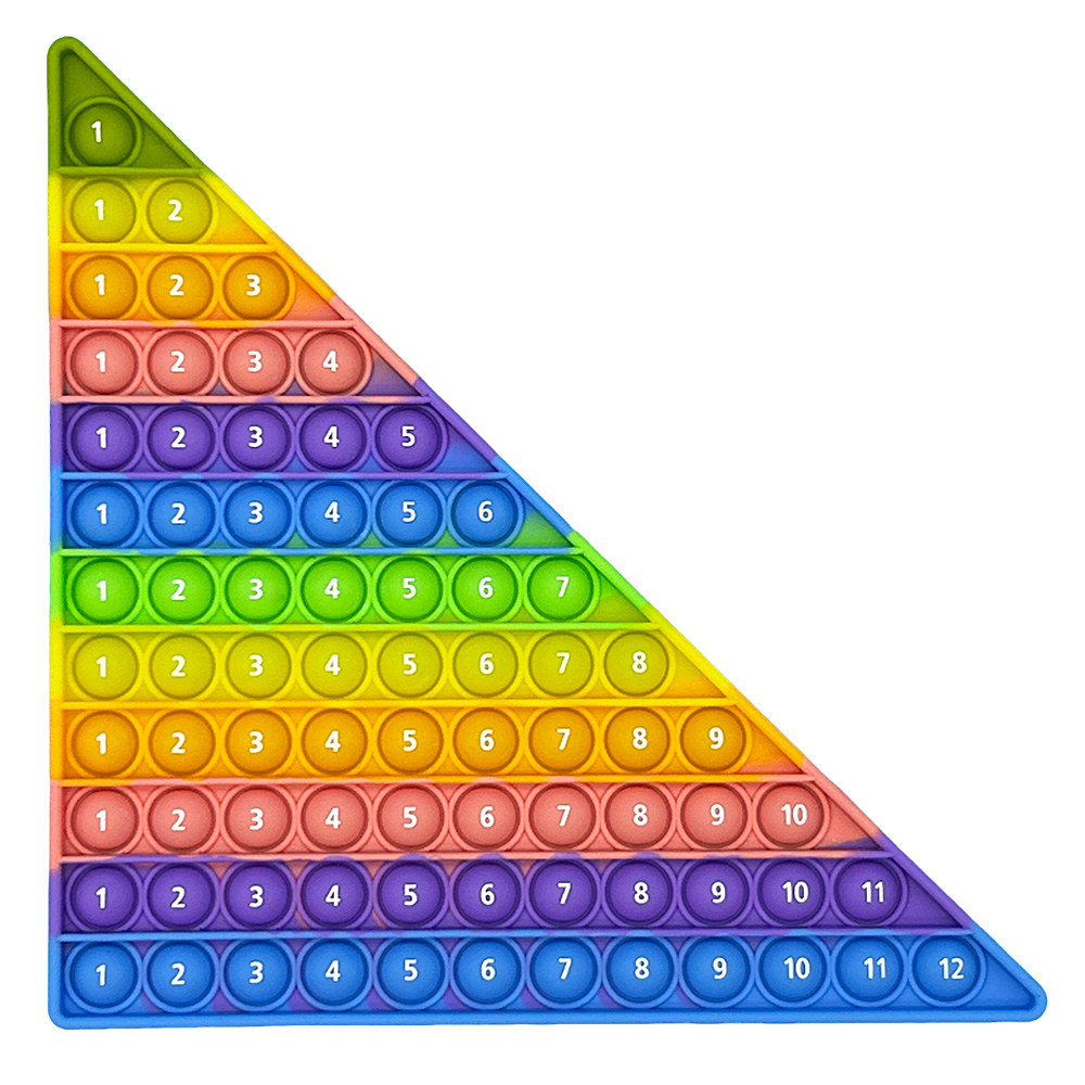 ASTM EN71 Addition 1-12 Math Fidget Popper Learn Pop Fidget Toy Learning Tools Bubble Sensory Rainbow