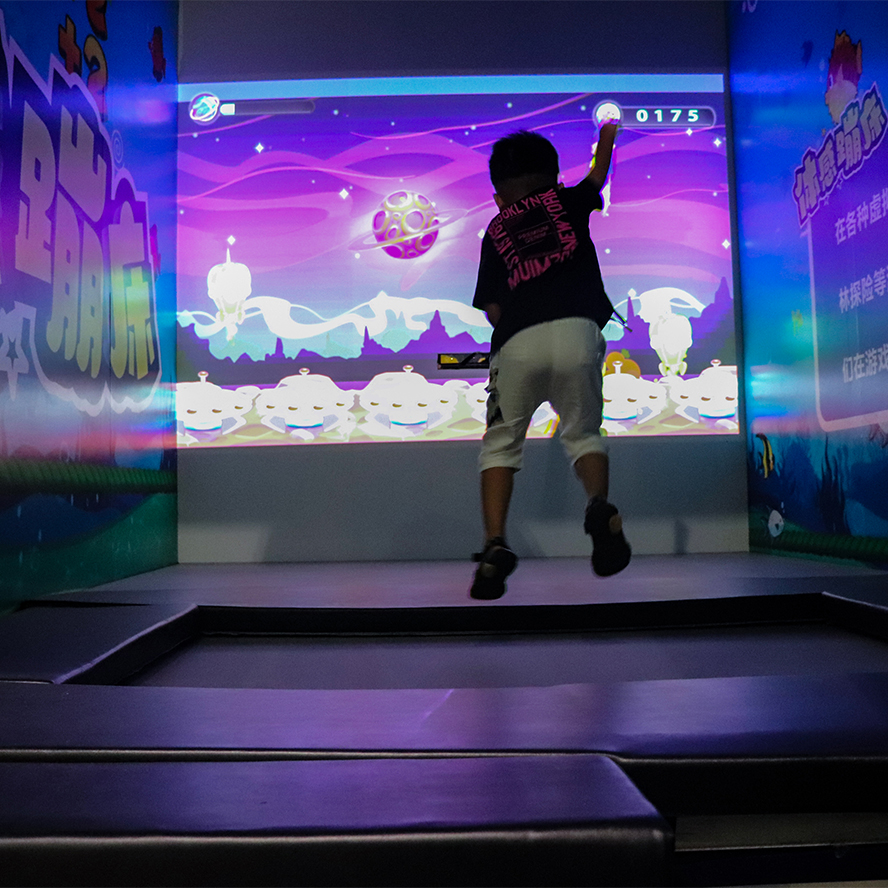 Cheap Custom Wholesale Indoor Projection Interactive Trampoline for Kids Fitness, Sports, and Educational Play Zones
