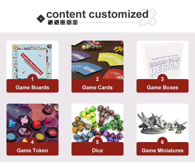 Shenzhen Factory Wholesale Board Games Manufacturer China Custom Made Board Game Set