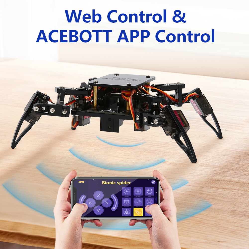 Smart DIY Spider Robot Set Kids Children Adults Starter Coding Stem Educational Learning Toys Starter Robotics Kits for Arduino