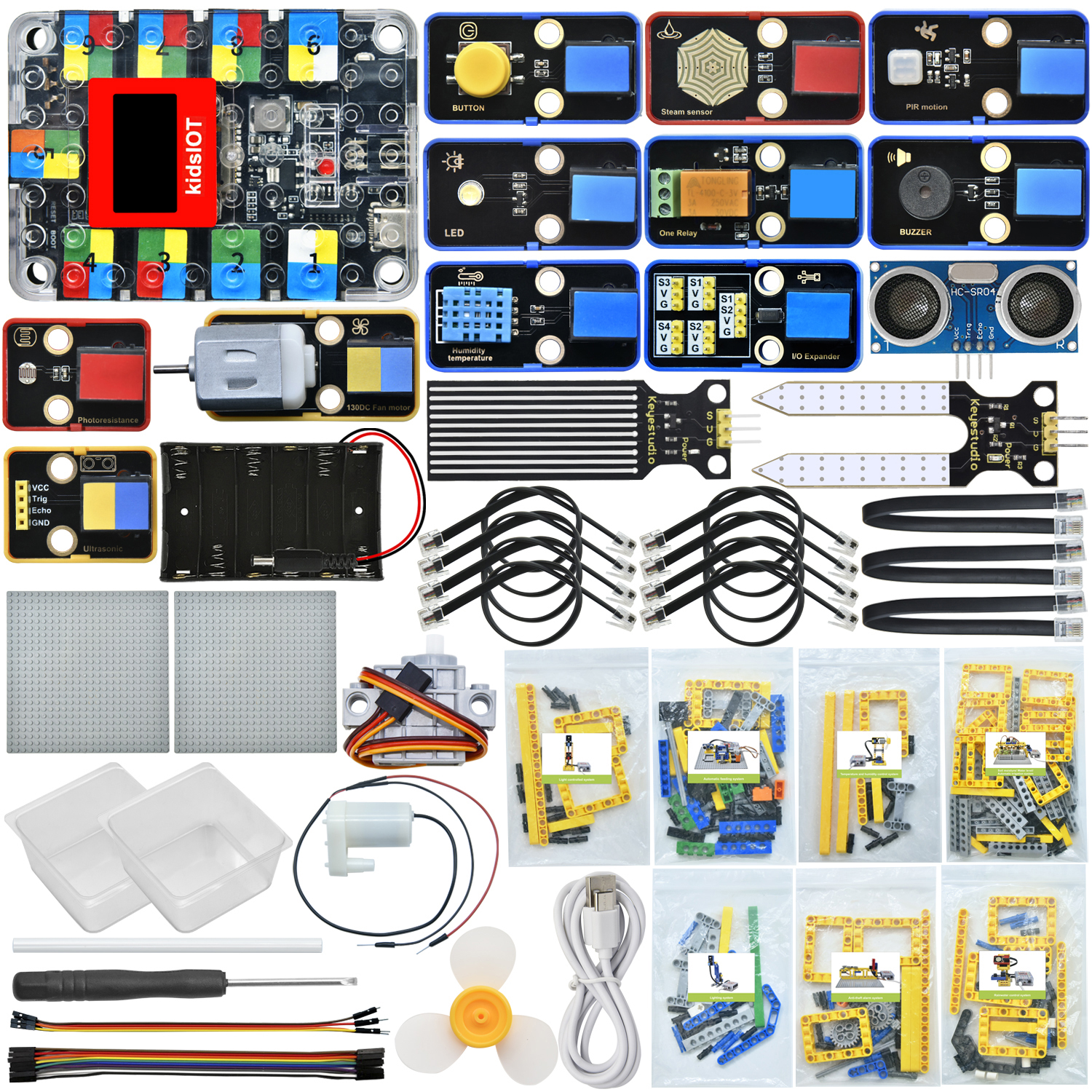 Kidsbits Coding Steam Building Block Sets Kids Toy Children Education DIY Stem Robotics Kits Smart Farm Kit for Arduino