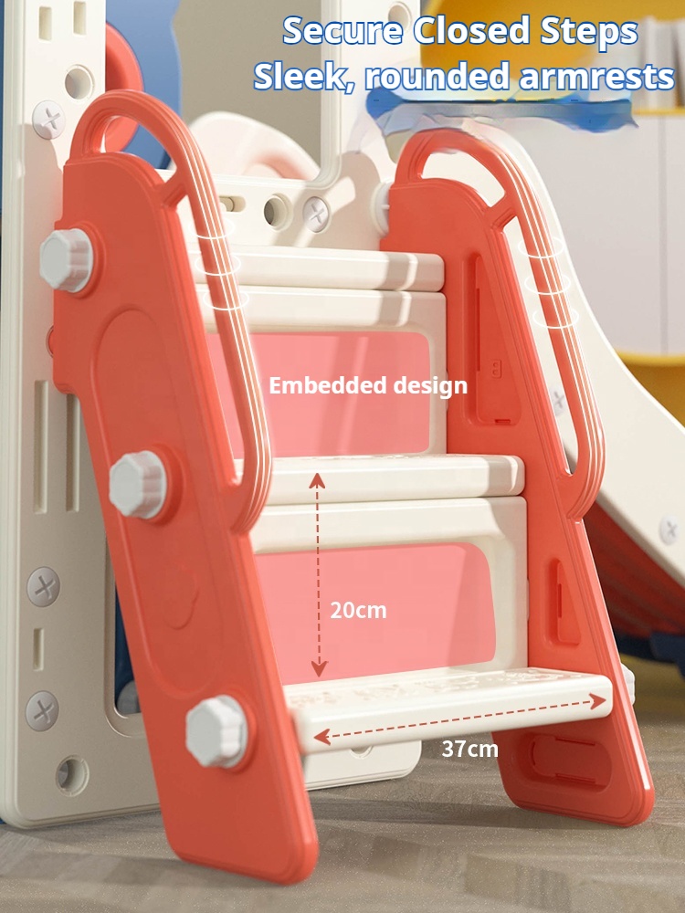 BOKE Children's Plastic Slide Climber Kids Play Set Toddler Swing Slide Set Indoor Playground Equipment <100kg Daycare Backyard