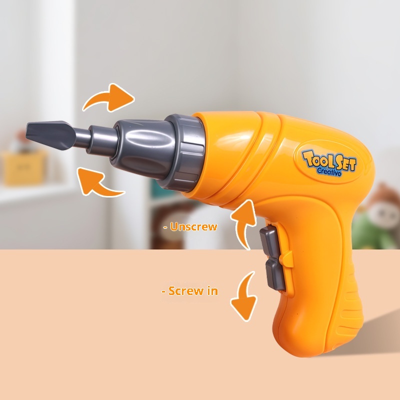 Montessori Wooden Repair Toolbox STEM Kids Toys With Pretend Assembly Screws Nuts Role Play Construction Set With Electric Drill