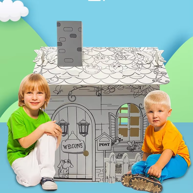 Educational 3D Puzzle DIY Early Childhood Painting Toy Paper Rocket Art Hand-Drawing Graffiti