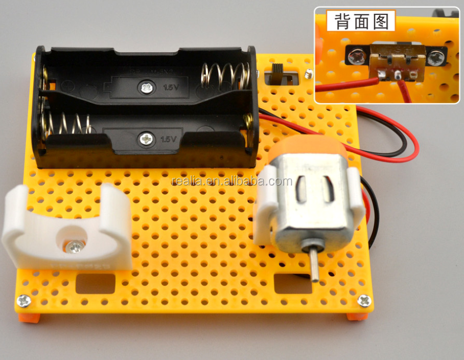 DDRS Students Educational Diy Handmade Acrylic &amp; Metal Electric Engine Model Science Experiment Small Invention Toys