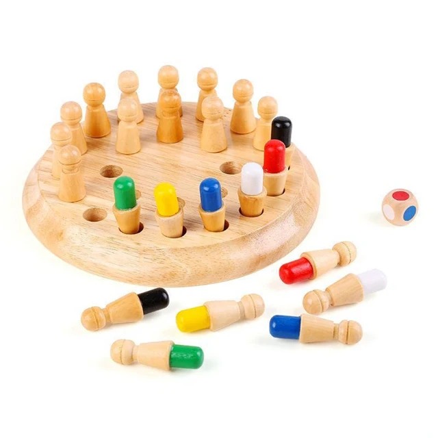 Wholesale Eco-Friendly Wooden Memory &amp; Chess Games for Kids Educational Match Stick Board Games for Family Party Fun