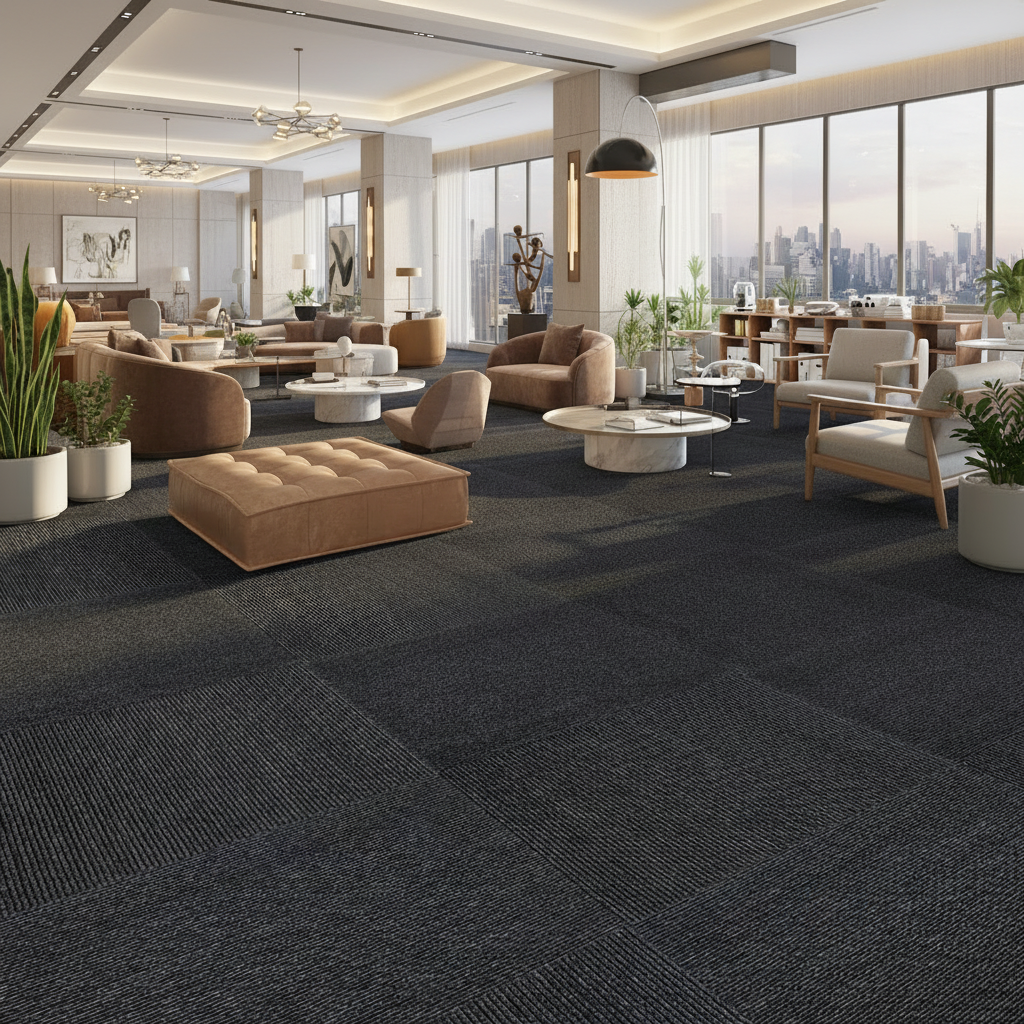 Anti Bacterial Carpet Tiles School Classroom PP Carpet Tiles Hygienic Stain Resistant Non Slip Floor Tiles for Educational Area