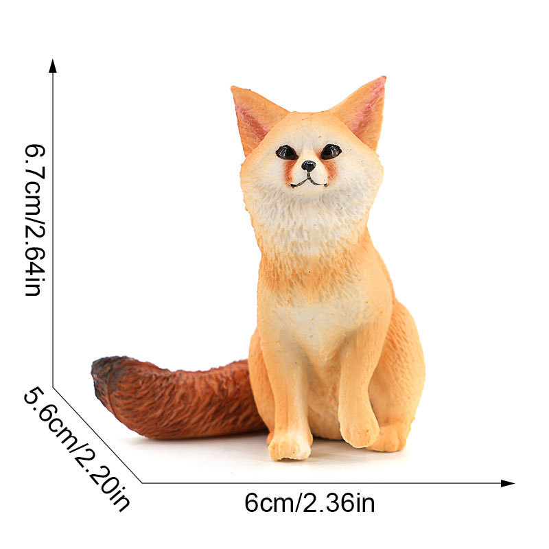 Hot New Cross-border Simulation PVC Animals Assembly Red Fox White Fox Toy Early Education Cognition High Quality Animal Toys