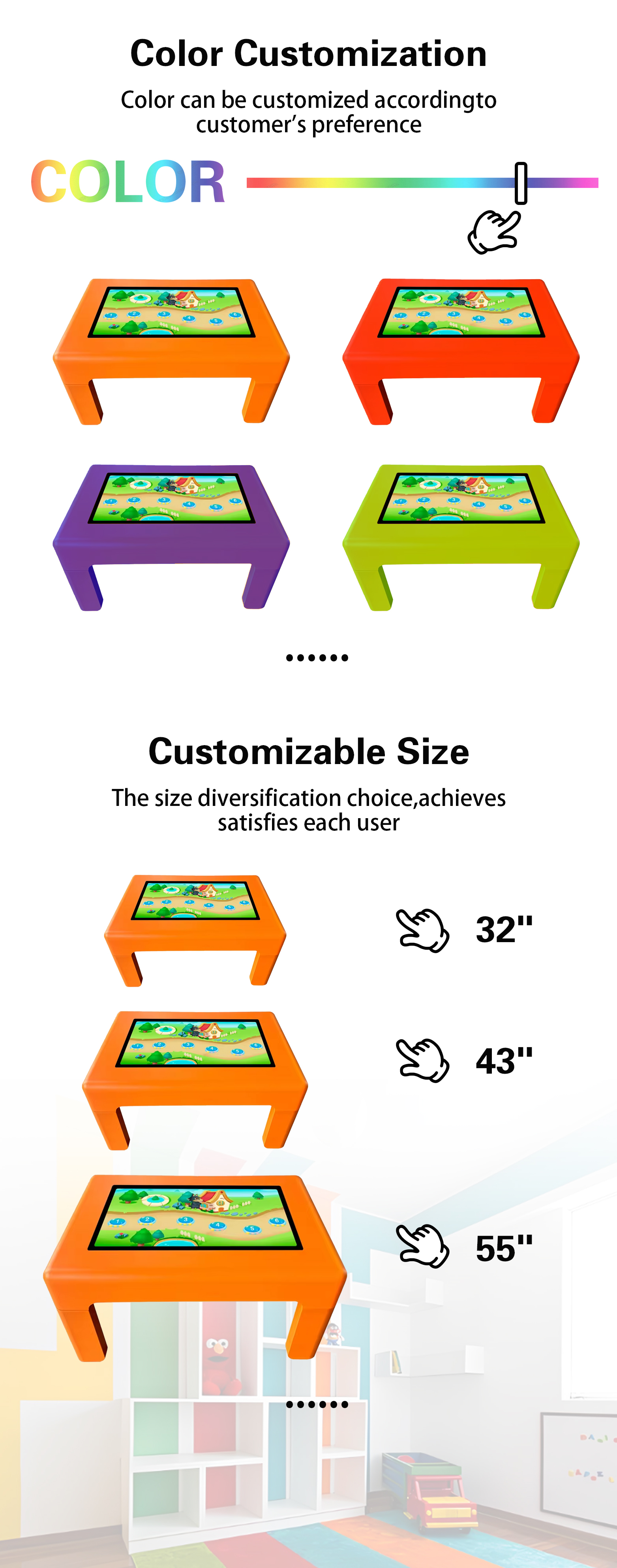 Education touch table