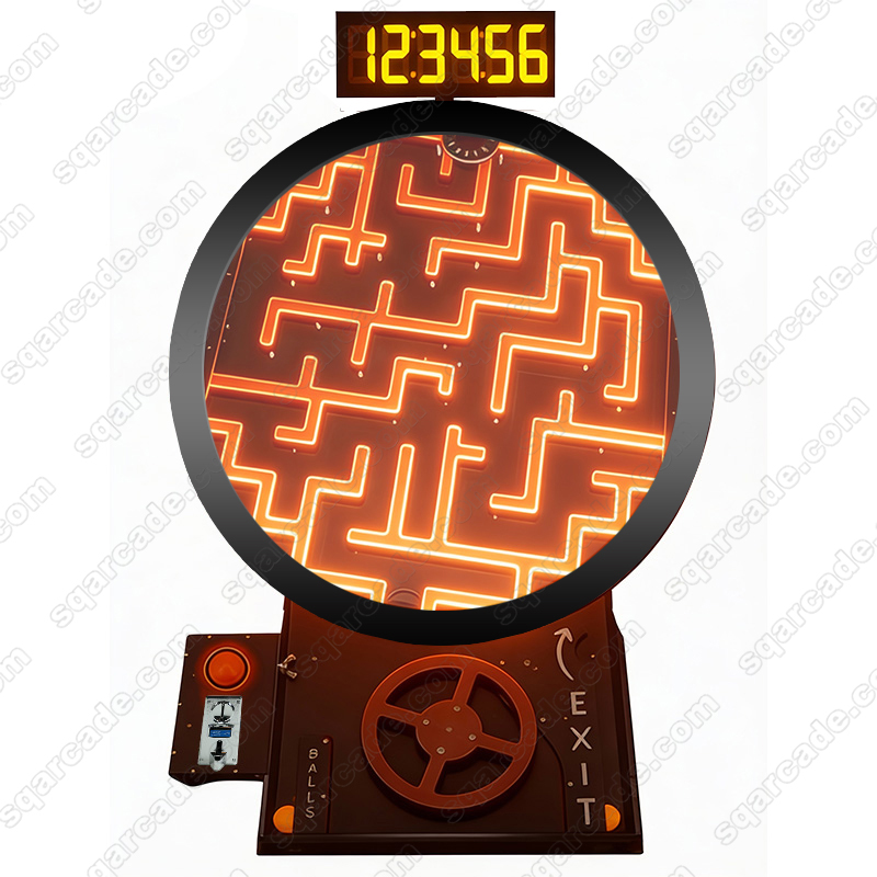 Custom Amusement Park Coin-operated Mini Gravity Round 3d Puzzle Reaction Ball Track Bead Maze Game Labyrinth Maze Toys