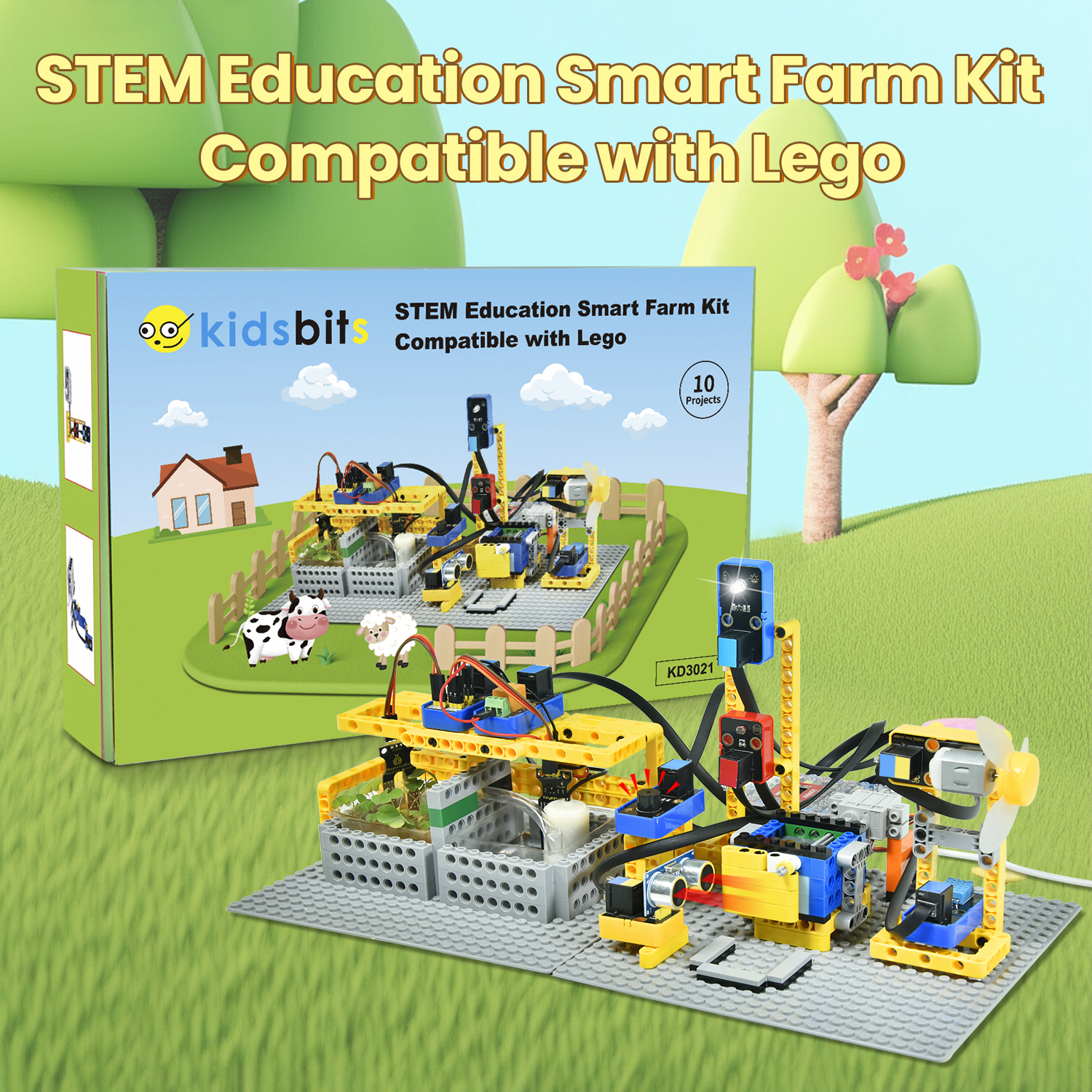 Kidsbits Coding Steam Building Block Sets Kids Toy Children Education DIY Stem Robotics Kits Smart Farm Kit for Arduino