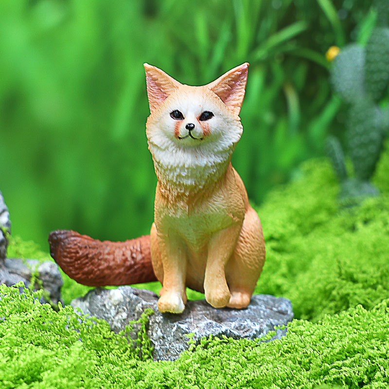Hot New Cross-border Simulation PVC Animals Assembly Red Fox White Fox Toy Early Education Cognition High Quality Animal Toys