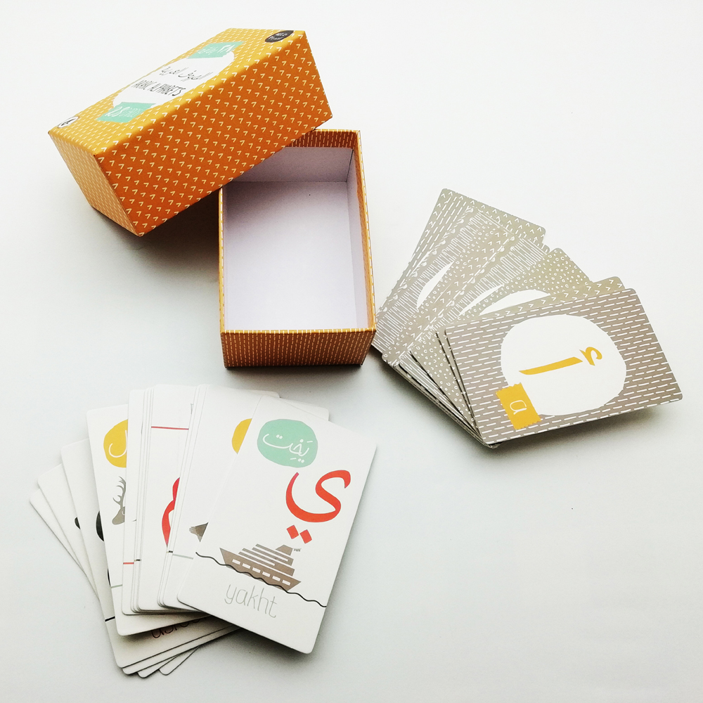 Custom Design Printing Chinese Arabic Phonics Children Animal Learning Flash Cards