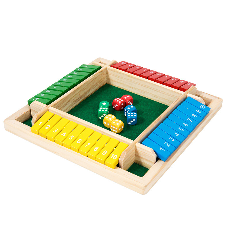 In Stock Hot Wooden Family Educational Board Game Shut the Box for Children with Custom Logo-Educational Toys