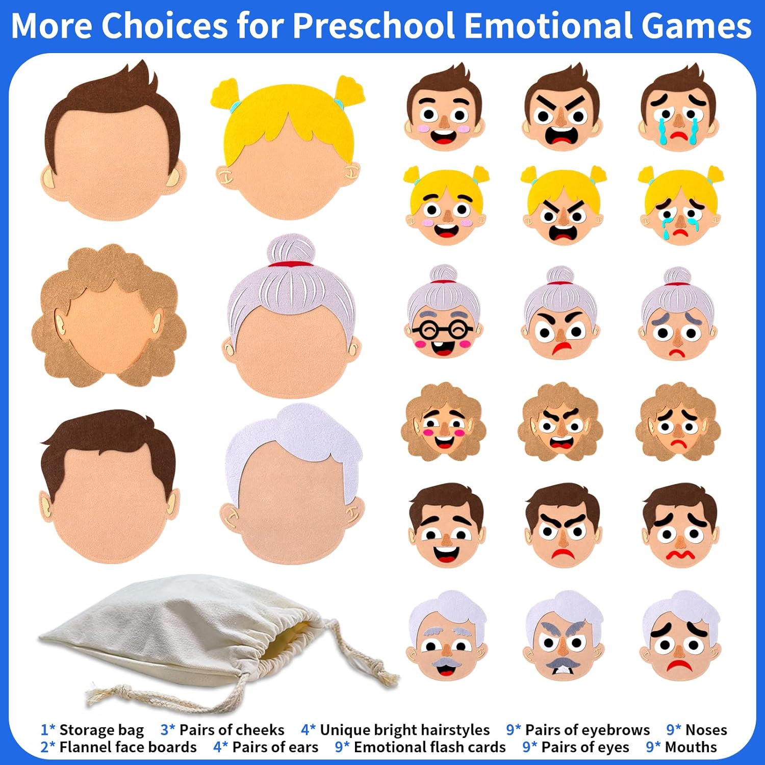 Custom Felt Sensory Board Games Social-Emotional-Learning Activities for Kids 6+ Autism Educational Speech Therapy