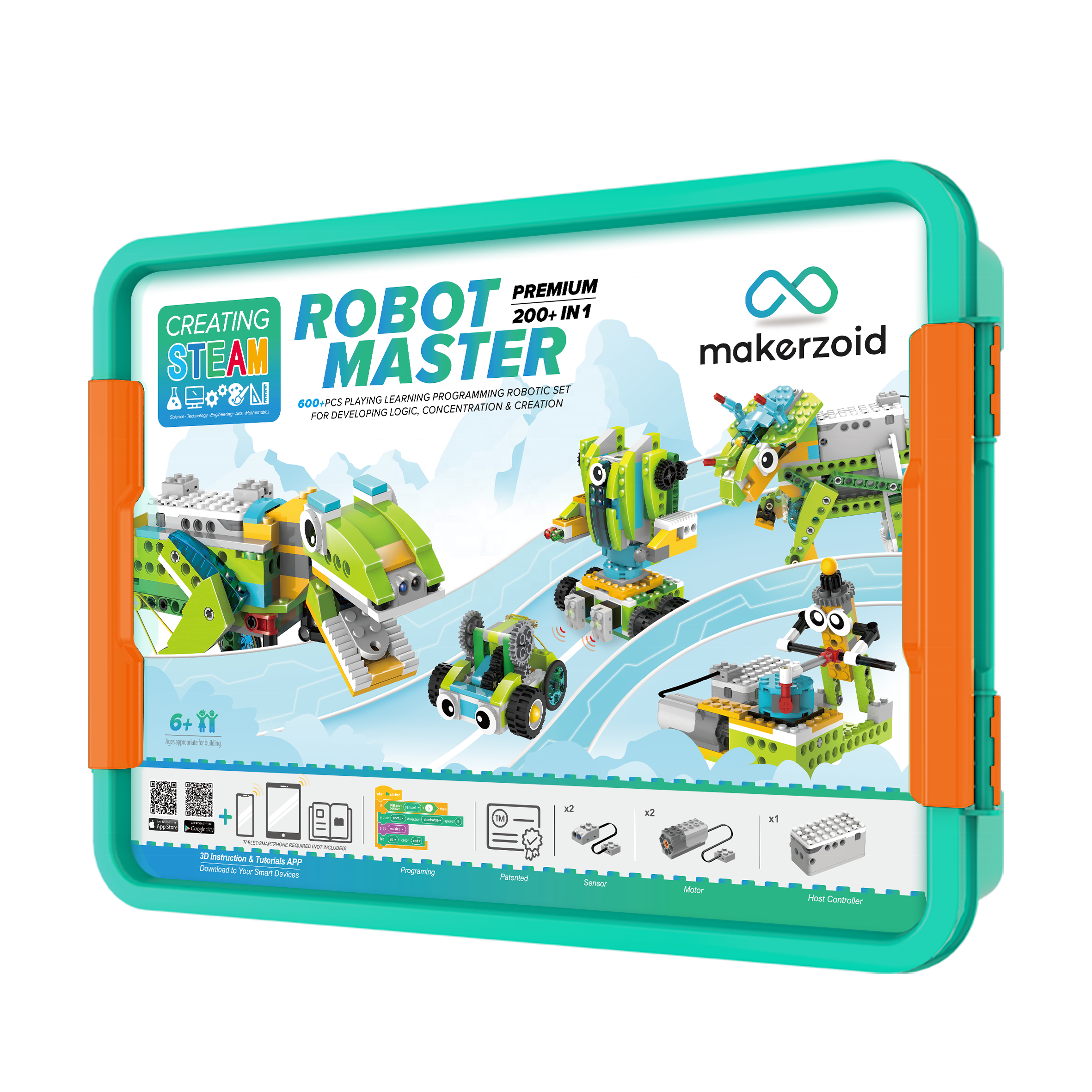 Makerzoid Premium We Do 2.0 STEM Education &amp; Maker Board Toy Kids 6+ Coding Robot with 47 Free Course Videos