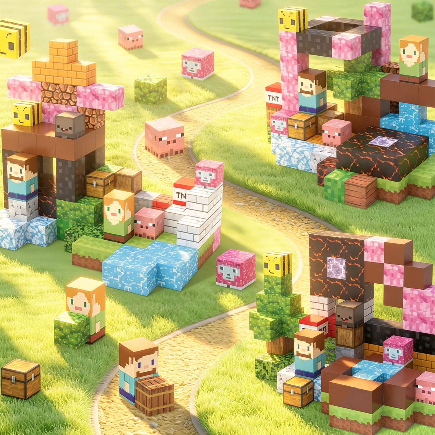 Hot Sale My World 120 PCS Square Building Block Cube Moc Creative Building Block Sets STEM Toy Educational Toys for Gift