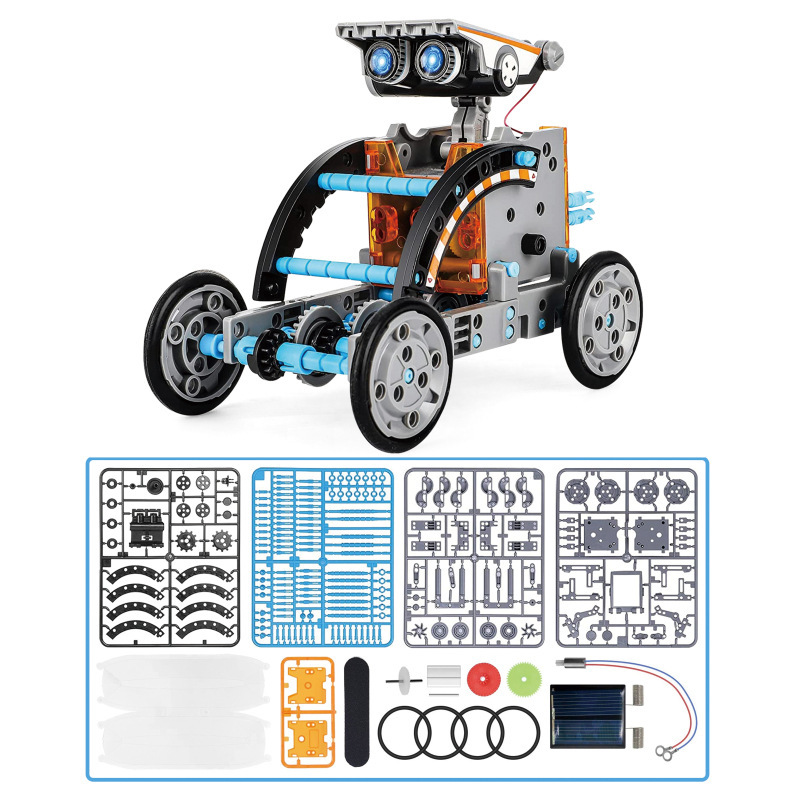 ARYDA Cross-border Scientific Experiment 13-in-1 Solar Robot Lunar Exploration Fleet Model Assembled Plastic Outdoor Toy for