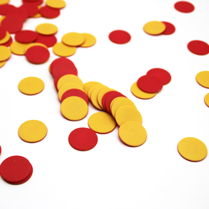 Plastic Math Toys Two-Color Counters Red/Yellow Educational Counting, Sorting Patterning Set of 200