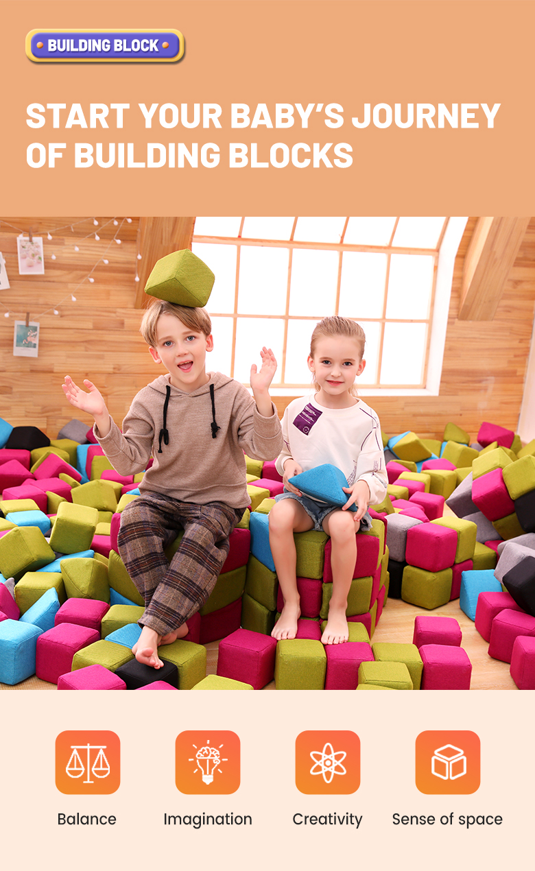 Ropecube Magnetic Fabric Blocks for Toddlers Indoor Soft Play and Learning, Safe Building Toys for Kids and Preschool Activities