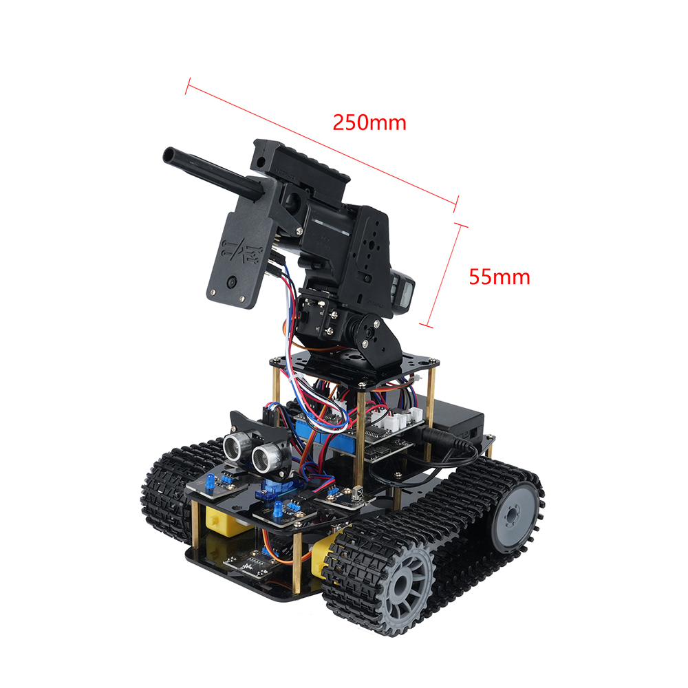 DIY Battle Robot Tank Car Kit Camera Mount Coding Project STEM Learning Gift for Kids Teens Beginners for Arduino