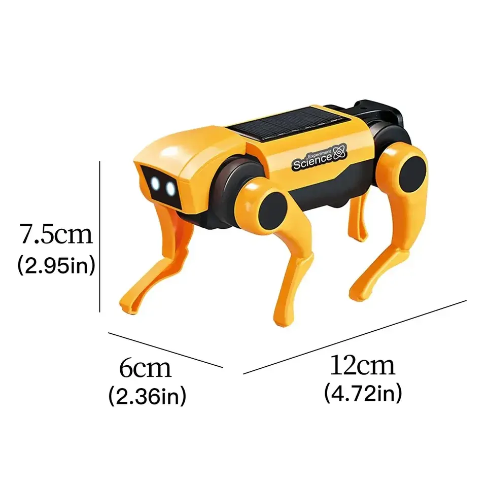 Electric Walking Robot Cats DIY Assembly Solar Energy Power Robot Toy Educational Science Experiment Robot Dog for Kids
