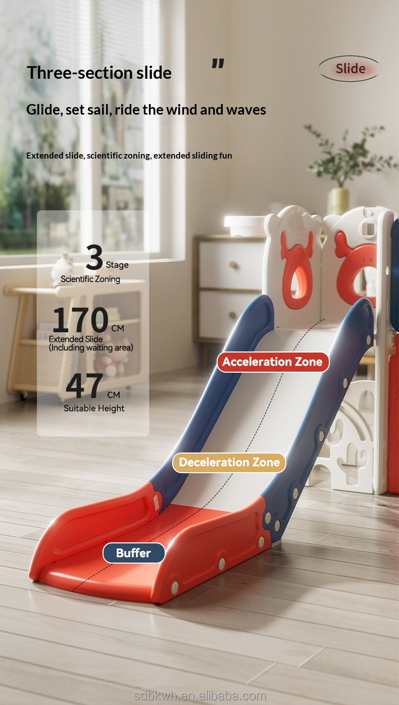 Children's Plastic Slide Climber Kids Play Set Toddler Swing Slide Set Indoor Playground Equipment <100kg Daycare Backyard