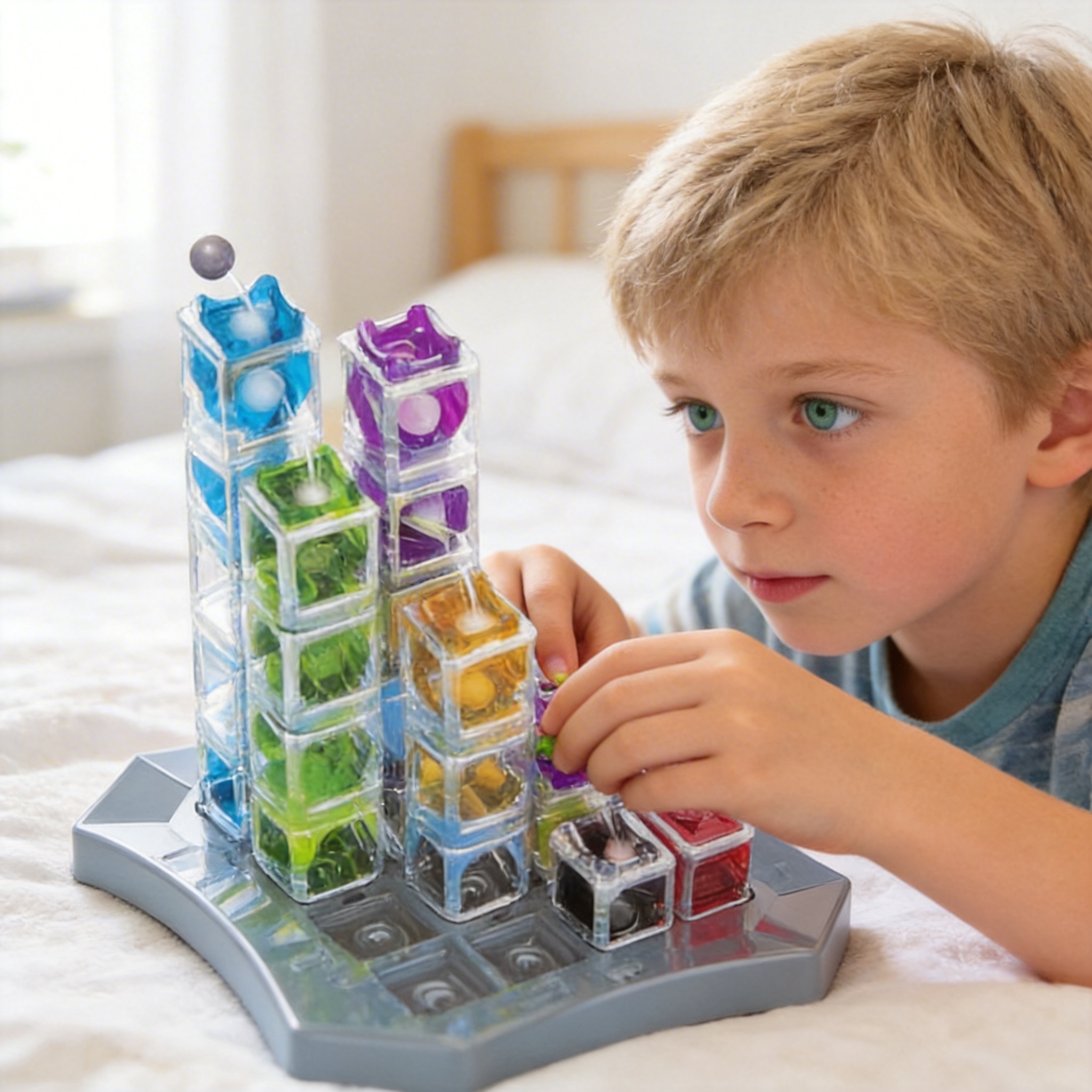 Interactive 3D Plastic Gravity Maze Puzzle Toys for Kids Educational Escape Ball Desktop Logic Game