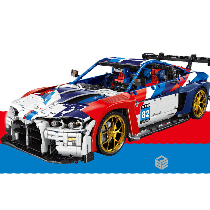 JD040 Technical M4 Car 1:8 Scale Supercar 76922 Racers Vehicles Model MOC-161785 Building Blocks Bricks Toy Birthday Gifts