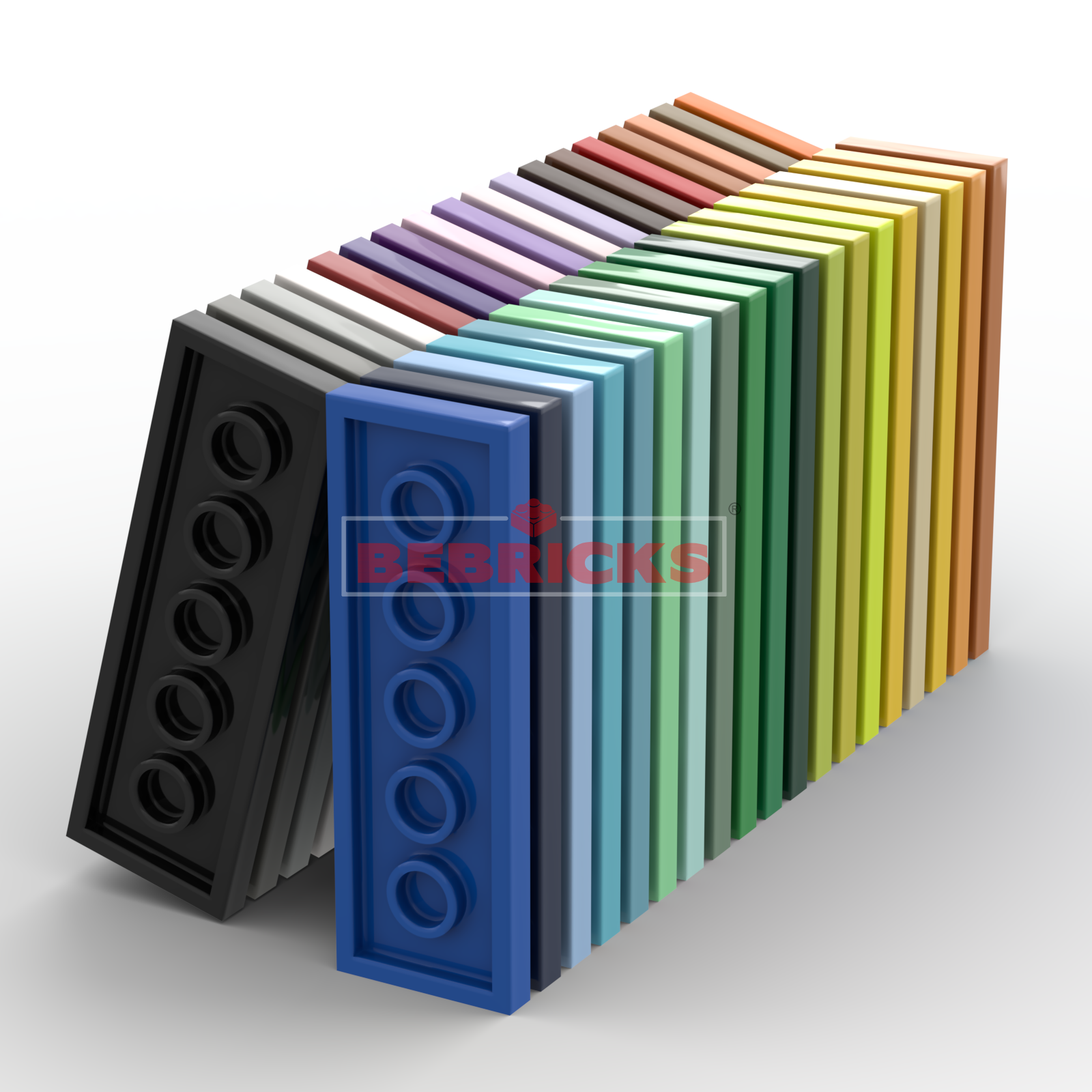 BEBRICKS Building Part Series 3795 Plate 2x6 Building blocks toy part Basic MOC bricks Plate set for boys and girls Create
