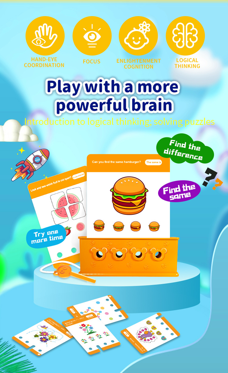 Montessori Toys Logic Key Puzzle Detail 3