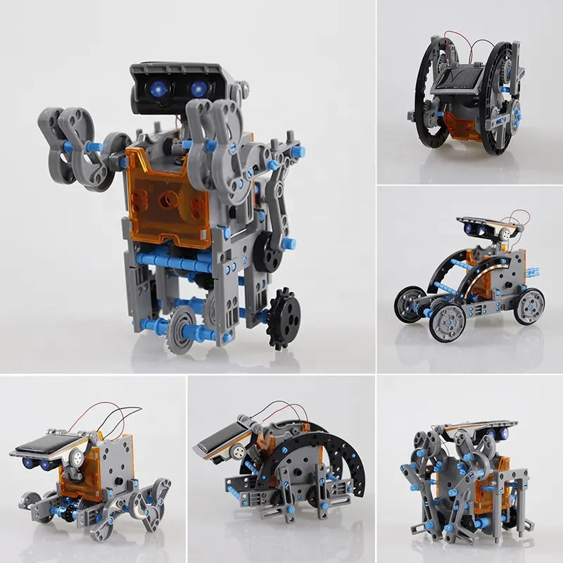 ARYDA Cross-border Scientific Experiment 13-in-1 Solar Robot Lunar Exploration Fleet Model Assembled Plastic Outdoor Toy for