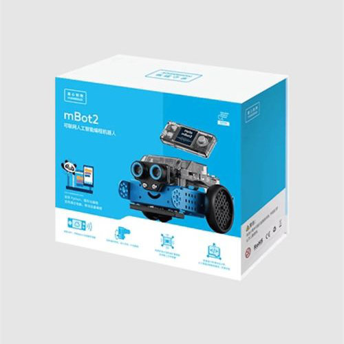 Makeblock MBot2 Metal Rotor Coding Robotics Kit with CyberPi Beginner Support Scratch Python Programming Remote Control Toy Car