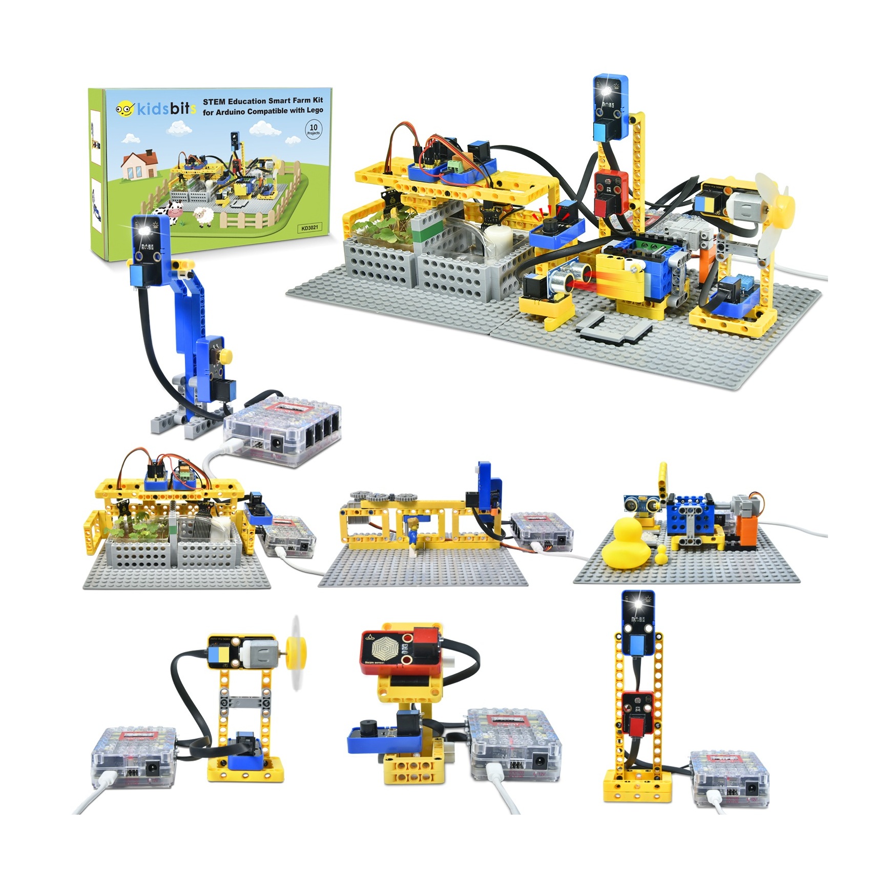 Kidsbits Coding Steam Building Block Sets Kids Toy Children Education DIY Stem Robotics Kits Smart Farm Kit for Arduino