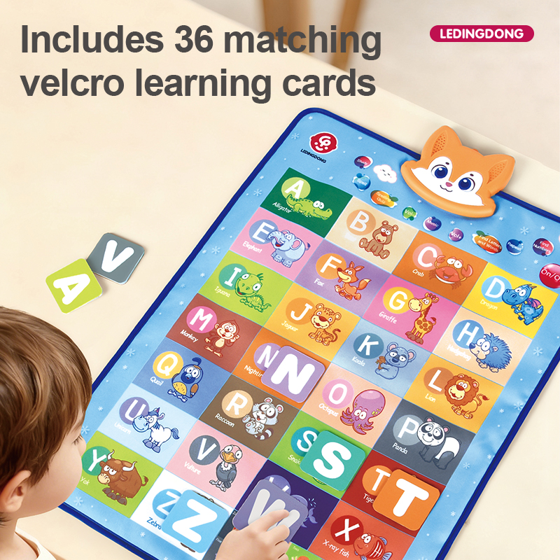 Custom Kids Educational Toys Learning Machines Electronic English ABC Wall Charts Interactive Alphabet Talking Posters