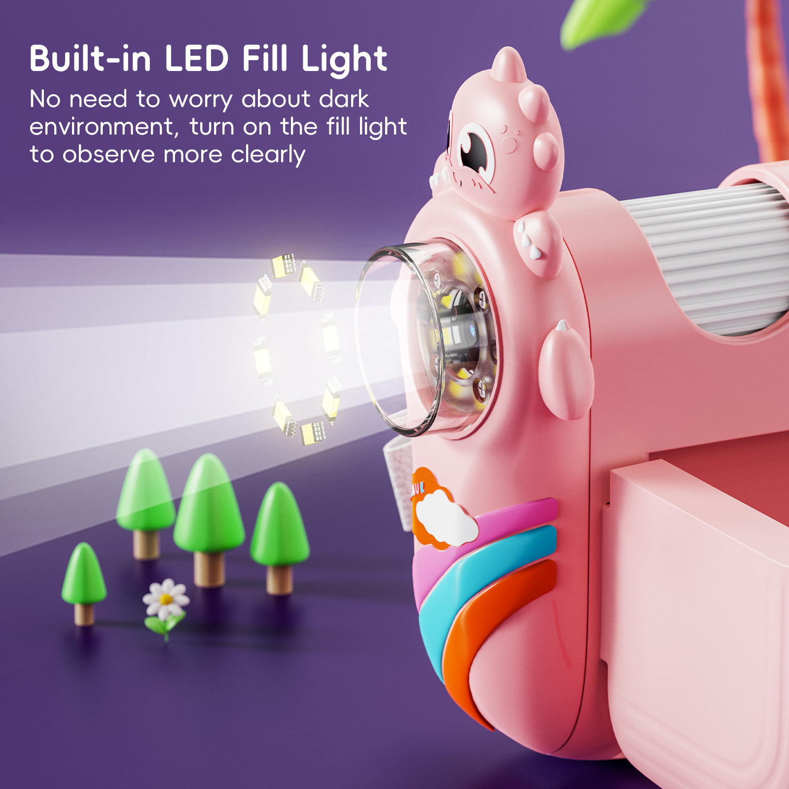 Clearance Price Pink/ Purple Cute Kid Science Experiment Pocket Educational Toy Children's Microscope Toy for Fun Observistion
