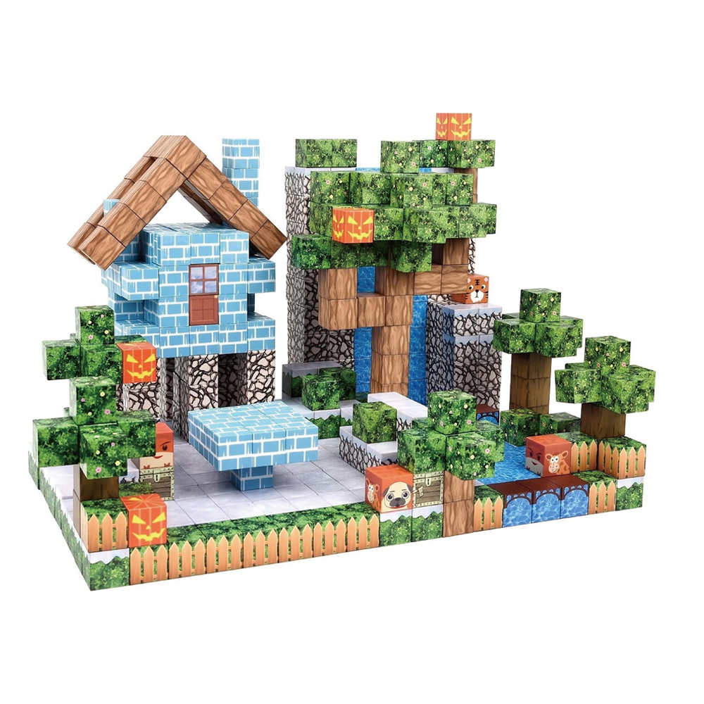 100pcs 3D Plastic Magnetic Building Cubes Sensory Educational STEM Toys for Boys &amp; Girls Construction >14Y Certified EN71 CPC CE
