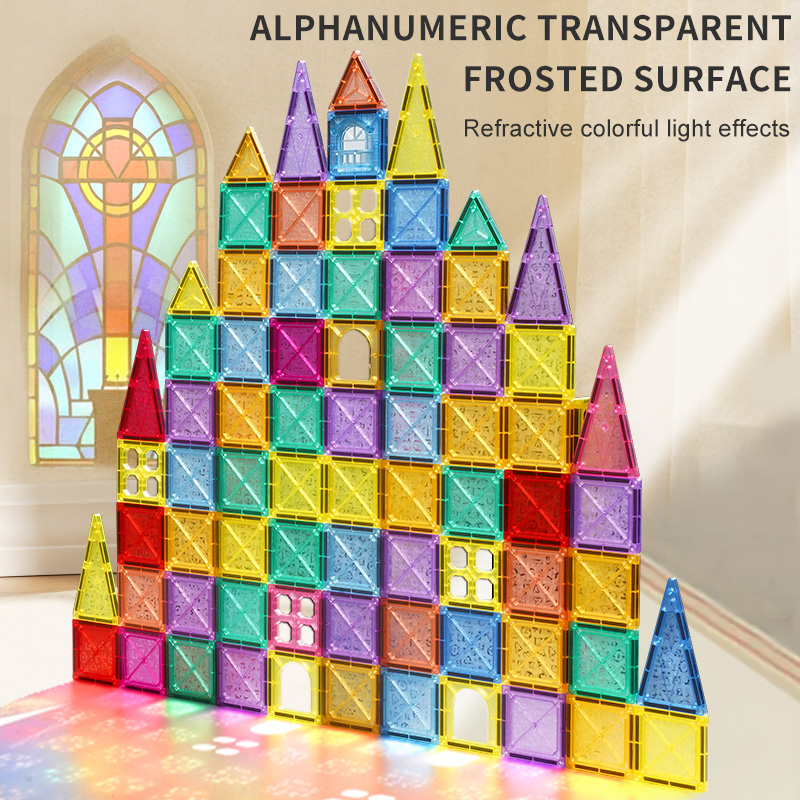 Best Selling 110 PCS 3D Colorful Plastic Magnetic Building Blocks For Early Education Children's Toy Sets