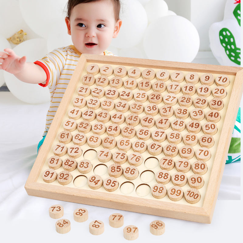 Children's Wooden Sudoku Chess Board Digital Maze Logical Thinking Educational Puzzle Toy Set for Adults Kids in Math Subject