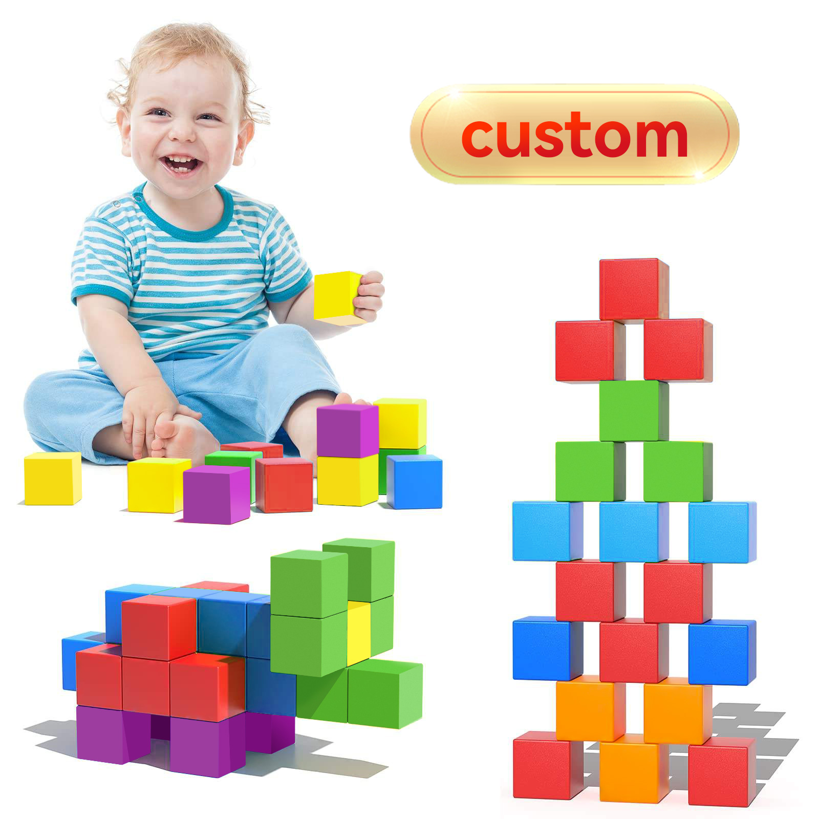 Magnetic Blocks For Toddlers Creative Learning Kids Toys Montessori Sensory Magnetic Cubes Toys For Preschool Education