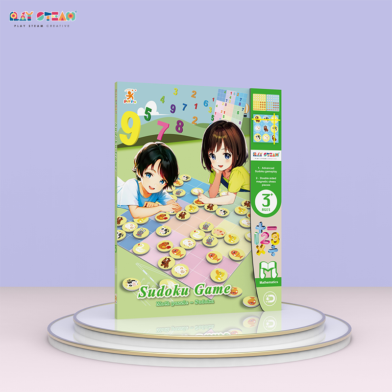 Educational Math Toy Magnetic Perfect Binding Hard Cover Sudoku Book Logic Training Count Game Wooden Board Game for Kids