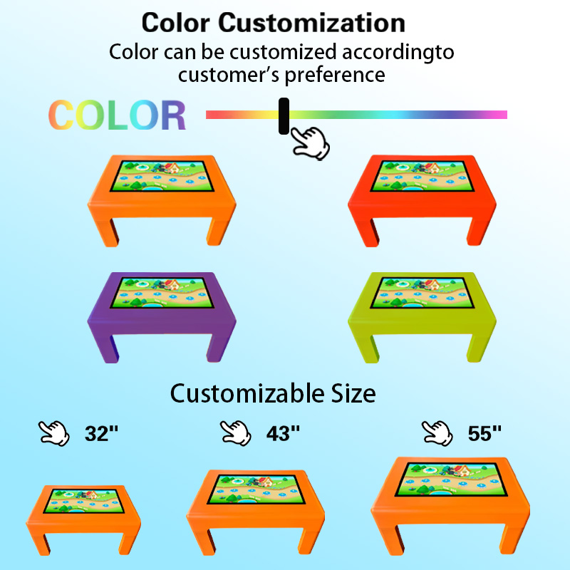 Interactive Teaching Touch Table For Kids With Colorful Learning Cases, Educational Play Table For Children's Early Learning